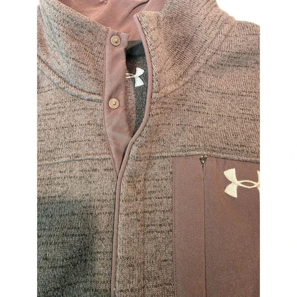 Under Armour Men's Henley Shirt Fleece Green 3XL